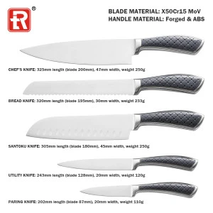 High quality Stainless Steel 6PCS royal knife set