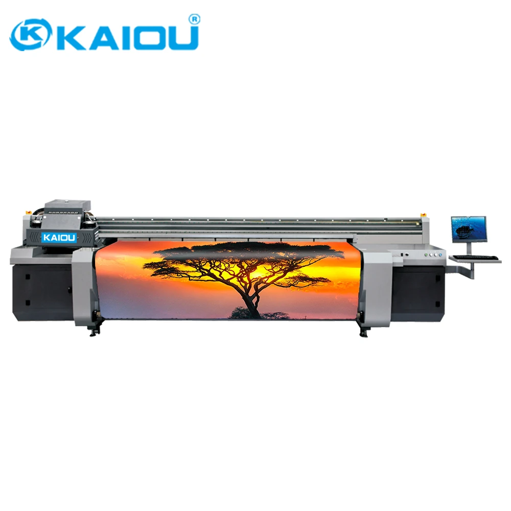 High speed 3200 uv printer for advertising cloth inkjet printing machine uv phone case printer uv printer lamp led curing