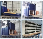 high temperature trolley type electric annealing furnace for flange