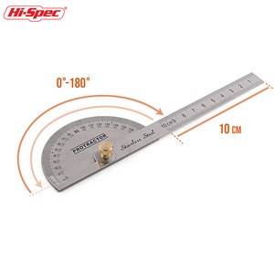 Hispec Stainless Steel  Angle Finder Arm Measuring 180 Degree Protractor