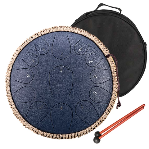 Hluru Percussion Musical Instruments Drums Kit 13 Note 12.5 Inch Tank Drum Steel Tongue Drum THL13