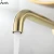 Import hm Modern Design Concealed Wall Mounted 2 Holes Brushed Gold Brass Basin Faucet for Bathroom Hotel from China