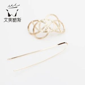 hollow-out high quality zinc alloy hair forks