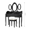 Hollywood vanity dresser mirror make up dressing table set