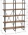 Import Home decor display office furniture double wide 5-Tier Open Bookcase Vintage Industrial wooden metal Large Book Shelves from China