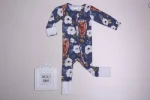 Hongbo Baby Clothes 0 to 24 Months Customizable Baby Animal Rompers 0-3 Months Unisex Zipper Baby Rompers 2 Way Zip