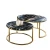 Hot industrial Iron gold modern luxury centre stainless steel gold leg round marble top coffee side table