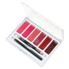 hot sale lip gloss Wholesale Cheap Makeup Kit Cosmetics 6 Color Lip Gloss Palette With Brush Lip Gross