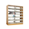 Hot sale school furniture double face steel book shelf for library