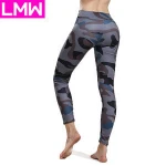 hot sale  seamless sportswear mesh printed camo yoga pants