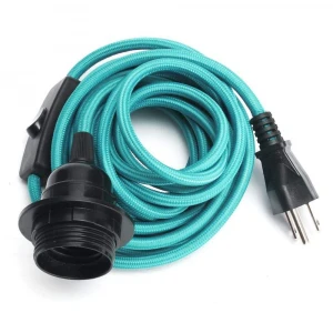 Hot sales ac power cord 3 pin plug  Pendant Light Cord Sets power cord with 303  switch