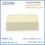 hot sales electrical junction box plastic control enclosure 120*60*35mm small plastic box enclosure electronics project