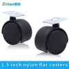 Hot Sell flat caster wheel nylon small plastic casters