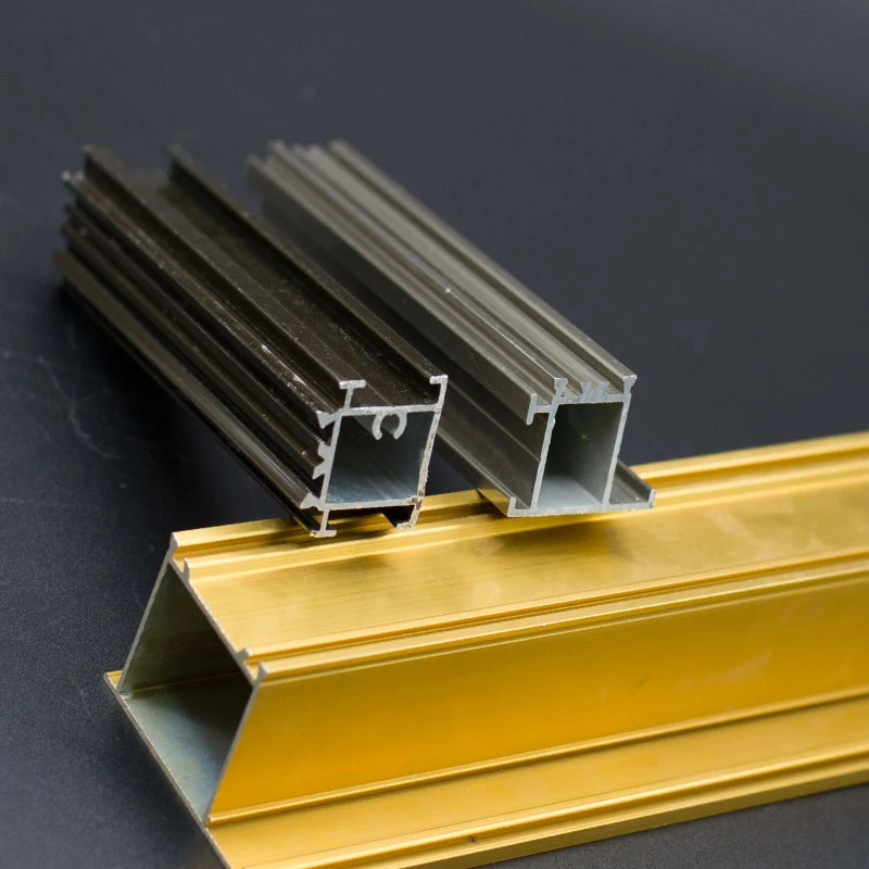 Hot selling bathroom waterproof aluminum profile electrophoresis gold with color painted