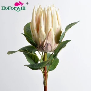 Hot selling high quality low price home christmas decoration protea cynaroides plastic artificial protea flowers wholesale
