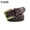 Hot Selling Mens New Style Leisure custom knitted weave leather belts