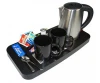 Hot stainless steel electric hotel kettle tray set /0.8-1.5L