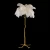 Import Hotel decoration designer modern tree stand copper feather floor lamp from China