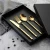 Import Hotel supplies creative handle mirror polishing 430 stainless steel cutlery gift set dinner flatware set from China