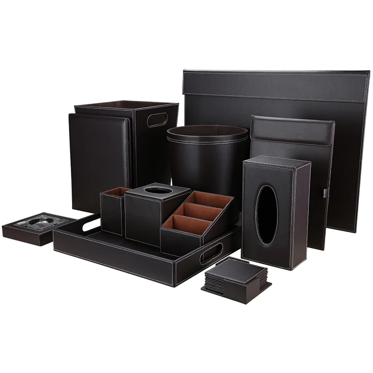 Hotel Supplies Room Accessories Leather Desk Set