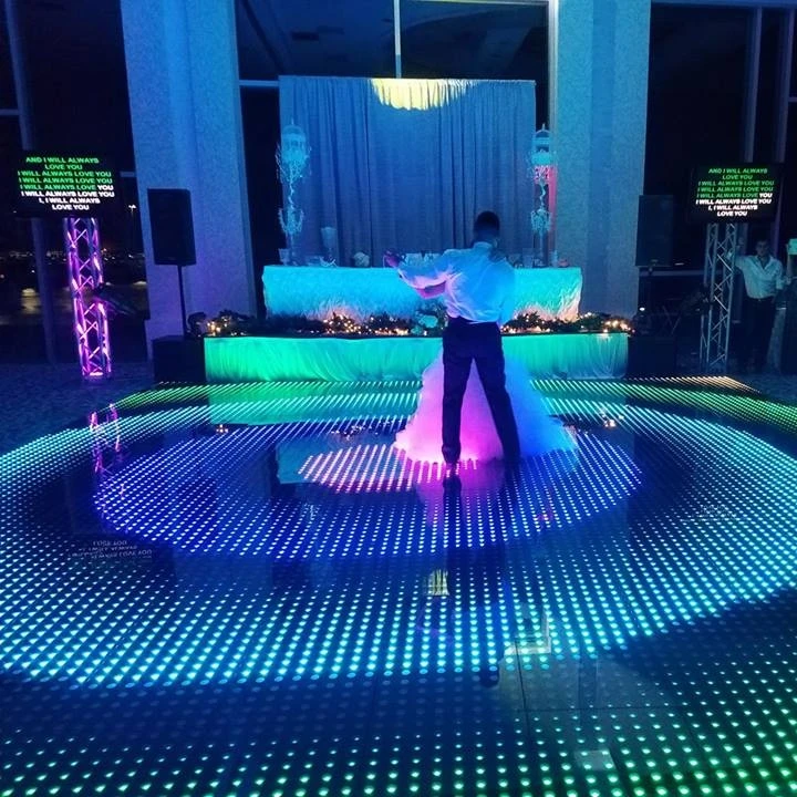 Hottest led wireless magnet wedding decor pixel dmx dance floor