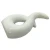 Import In stock Creative Swan shape Porcelain flower vase White Ceramic Flower Vase for Dining Table from China