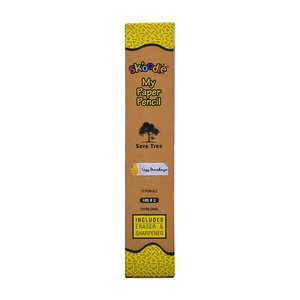India made wholesale  100 % recycled paper  10pcs paper  pencil  per box
