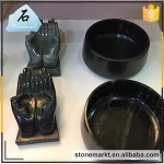 Indoor decoration granite craft sculpture art stone vase