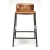 Import industrial and vintage iron metal and genuine leather seat bar stool from India