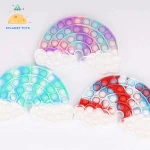 Interesting silicone rainbow fidget toys stress pop squeeze toy