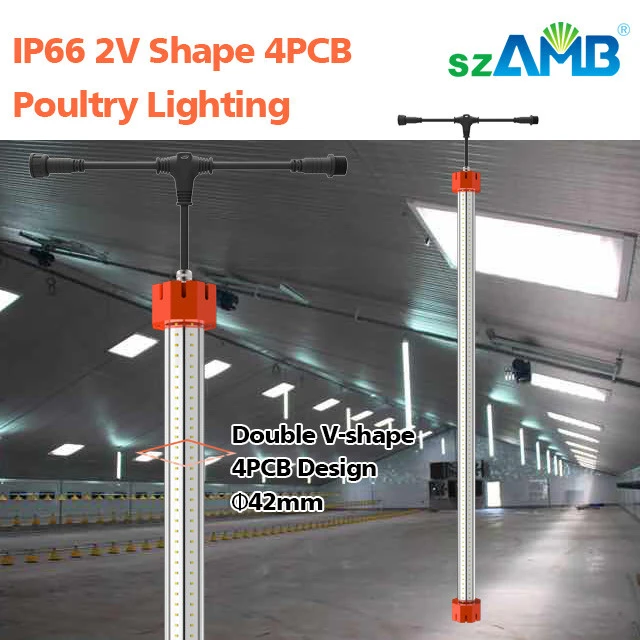IP66 360 Degree Triac/0-10V Dimming T13 LED Tube Poultry Farm Lighting