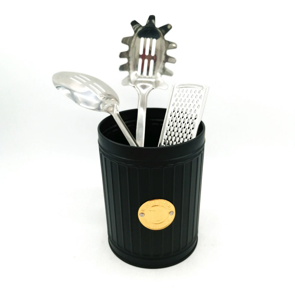 JASION Fashion metal organizer tin kitchen black utensil holder designs good price