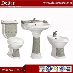 jewelry blue color planting toilet suite , Chaozhou sanitary ware toilet suite p trap
