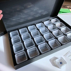 Jewelry transparent film color gemstone diamond display box transparent acrylic jewelry display box