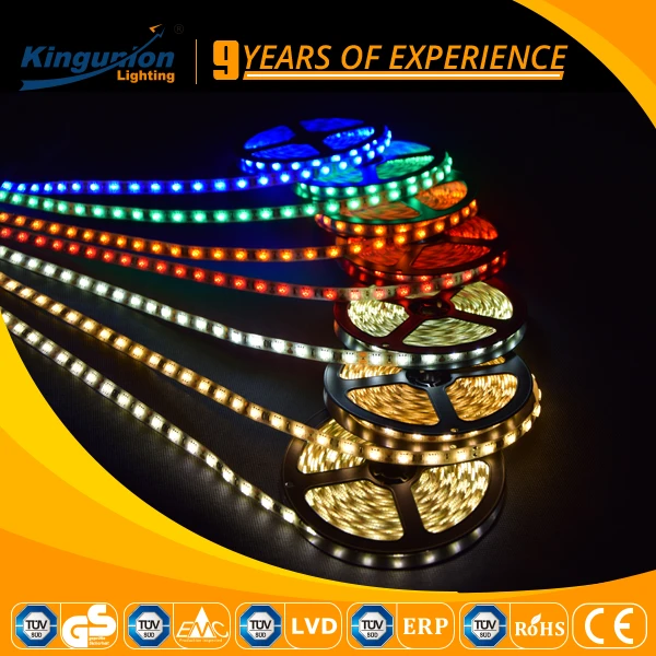 Kingunion TUV/CE/ROHS certification strip led light rgb SMD3525 60 leds with 2 years warranty
