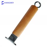 Kitchen Cookware Part Wood Cookware Handle With Iron Chromium Plated for Cookware