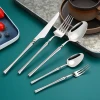 knife fork and spoon 5pcs set hotel utensil silverware for sale