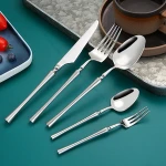 knife fork and spoon 5pcs set hotel utensil silverware for sale