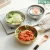Import korean style 304 Stainless steel double kimchi plate golden round  side dish plate dipping sauce plate cold dish from China