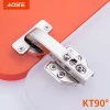 KT 90 Degree Stainless Steel Inspeparable special angle hydraulic Damping Hinges Cabinet Hinge