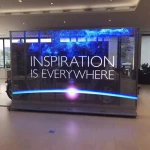 Large Building Glass Curtain Wall Advertisement HD LED Transparent Display Screen 3.9mm