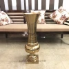 Large Gold Metal Trumpet Vase