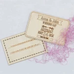 Laser Cutting Baby Shower Wood Greeting Card Crafts