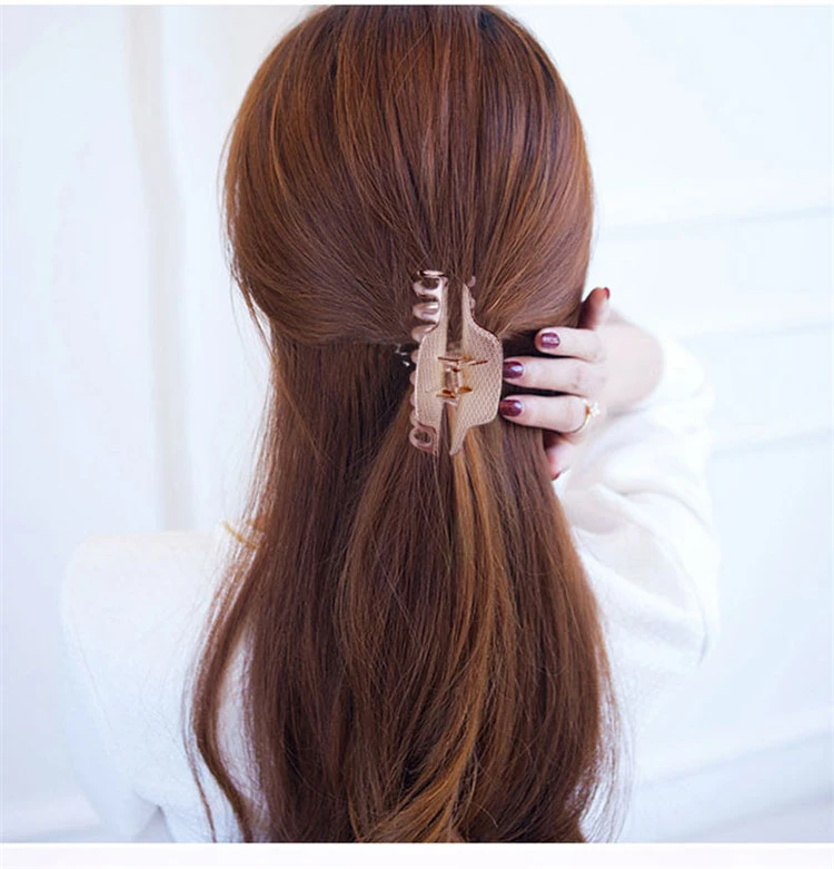 Latest Fashion Alloy Material Classic Custom Color Big Hair Clip Women Ponytail Hair Claw