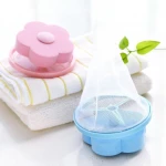 Laundry Mesh Filter Bag Washing Machine Cleaning Pouch Flower Shaped Hair Lint Filter