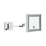 LED bath decor square magnifying makeup mirror