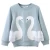 Import Leisure Sports Swan Print Polar Fleece Sweater from China
