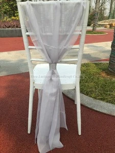 LGS026 Fancy colorful organza chair sash wedding chair sashes banquet chair sash