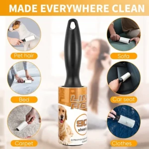 Lint Rollers for Pet Hair Pet Hair Extra Sticky Handles Portable Lint Roller Set Brush for Cat Pet Hair Removal