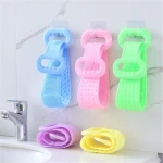Long Silicone Bath Body Brush, Exfoliating Long Silicone Body Back Skin Scrubber, Easy to Clean